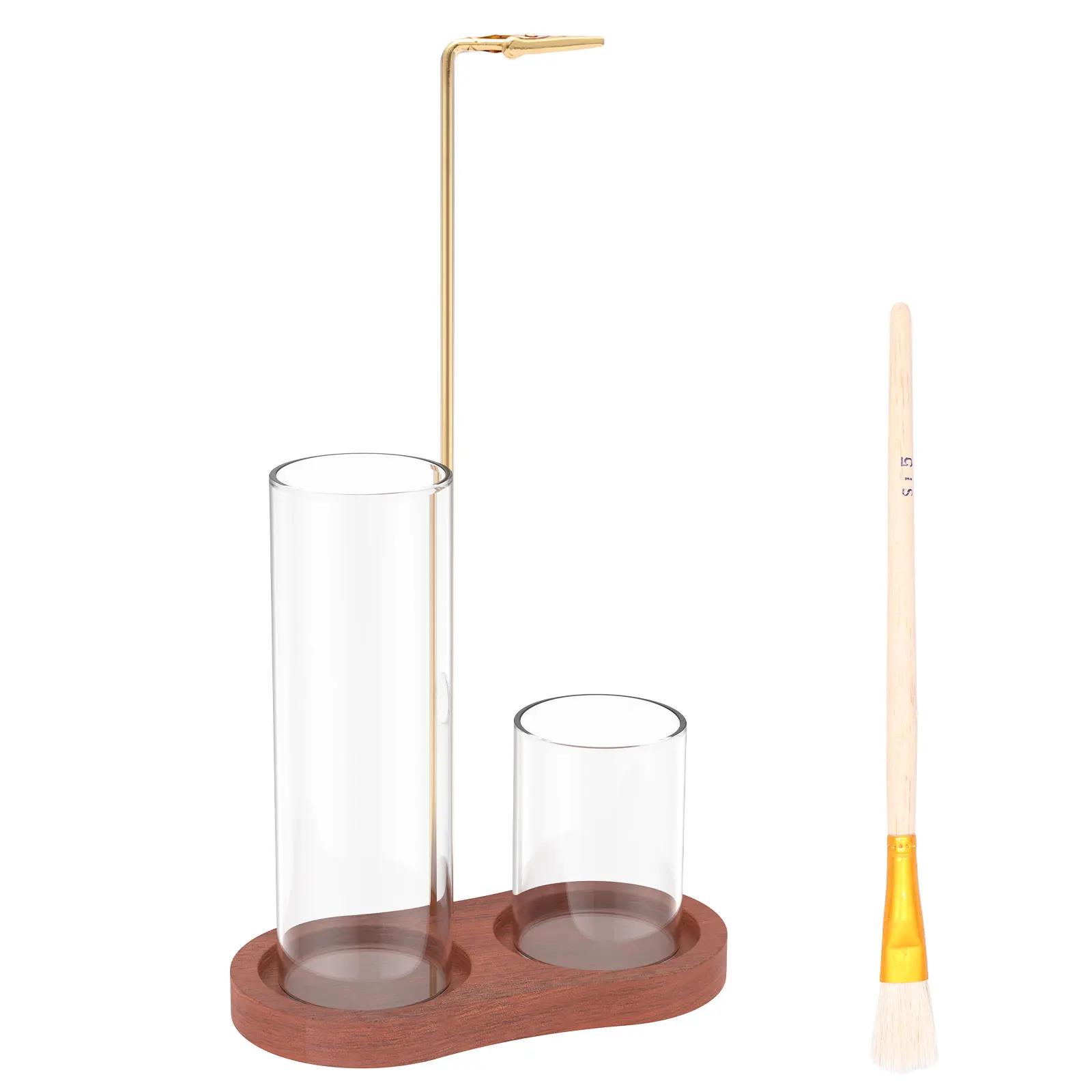 

2in1 Wood Incense Holder Wooden Upside Down Incense Holder with Removable Glass Ash Catcher Incense Sticks for Meditation Yoga