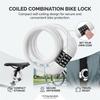 Bike Combination Lock Four Digit Fixed Code Steel Cable Anti Theft Lock For Mountain Bike And Motorcycle