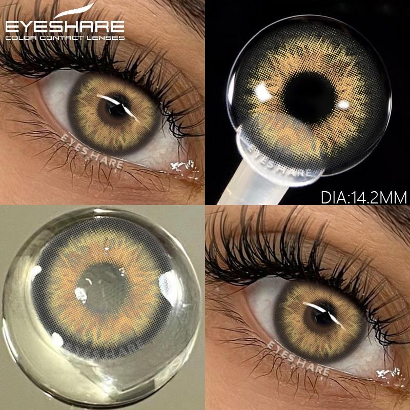 1 Pair Blue Color Contact Lenses Colored Lenses for Eye Beauty Makeup Gray Pupils Lens Yearly Cosmetic Green Contacts