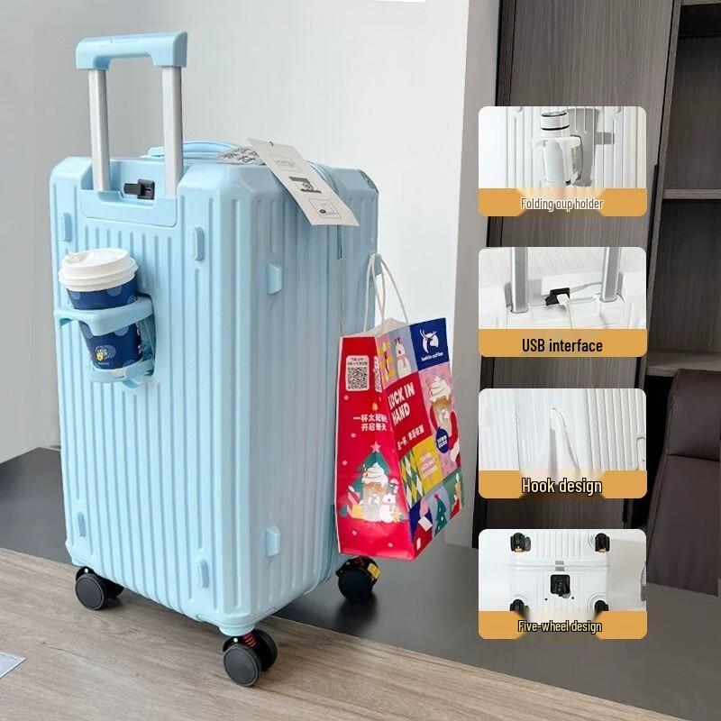 XiangLeMei Large Capacity Spinner Luggage