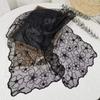 Korean Version Embroidery Lace Small Silk Scarf Spring and Summer Foreign Style Fashion Headscarf Headband Long Streamer