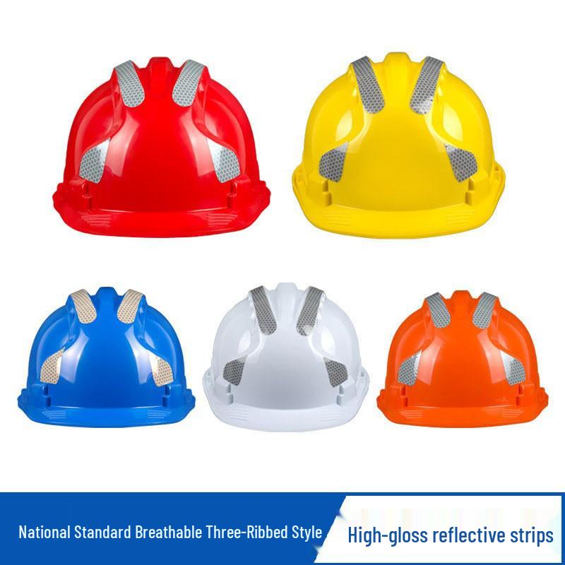 V-Shaped ABS Fiberglass Safety Helmet with Breathable Design and Custom Logo Printing