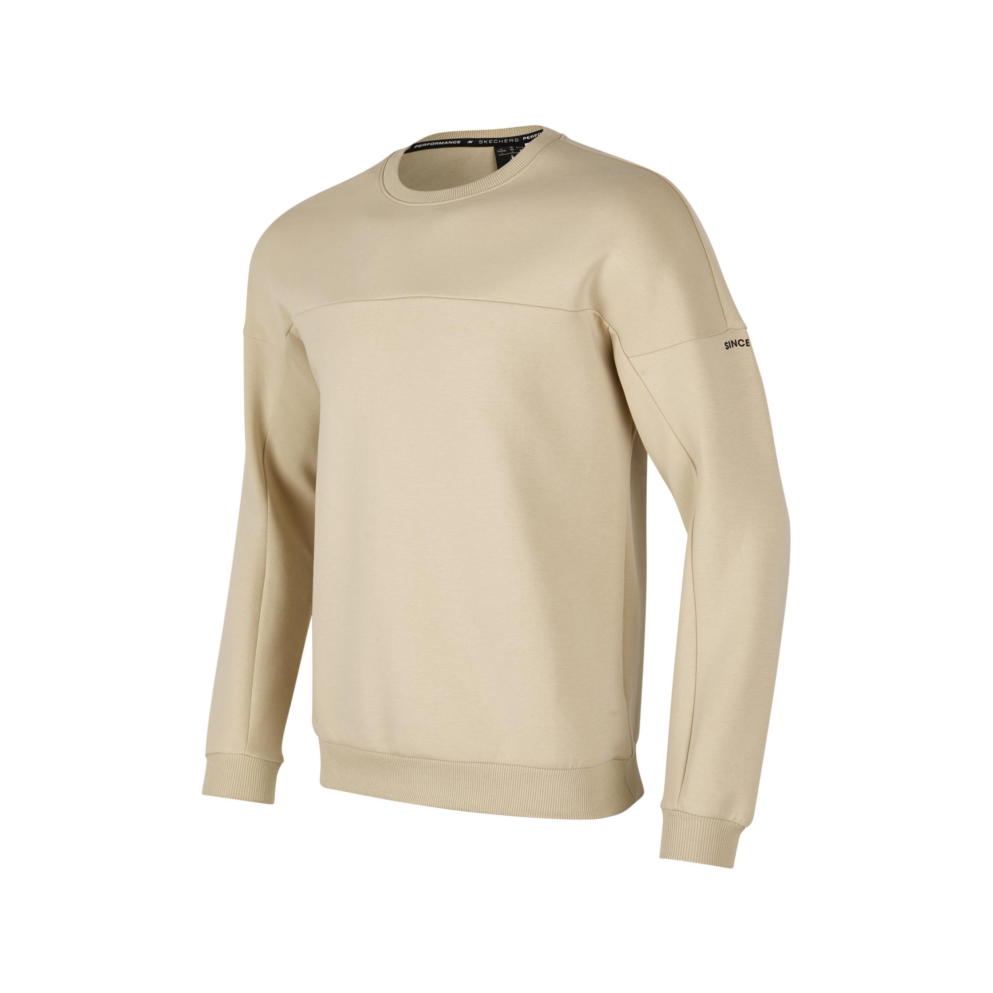 Skechers Basic Sports Series FASN Durable Comfortable Breathable Fashion Hoodie Men hoodies Irish-Cream P423M137-028R L