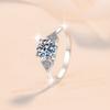 Jewelry GRA Certificate S925 Sterling Silver Four Claw Ring 1CT VVs1 Moissanite Wedding Engagement Ring for Woman