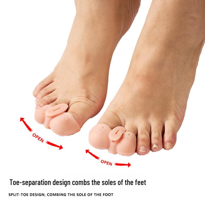 Two-Hole Silicone Orthotic Toe Separator for Big Toe Alignment