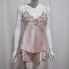 Women's Embroidered Silk Robe & Nightgown Set: Long Camisole, Multi-piece Mulberry Silk Sleepwear