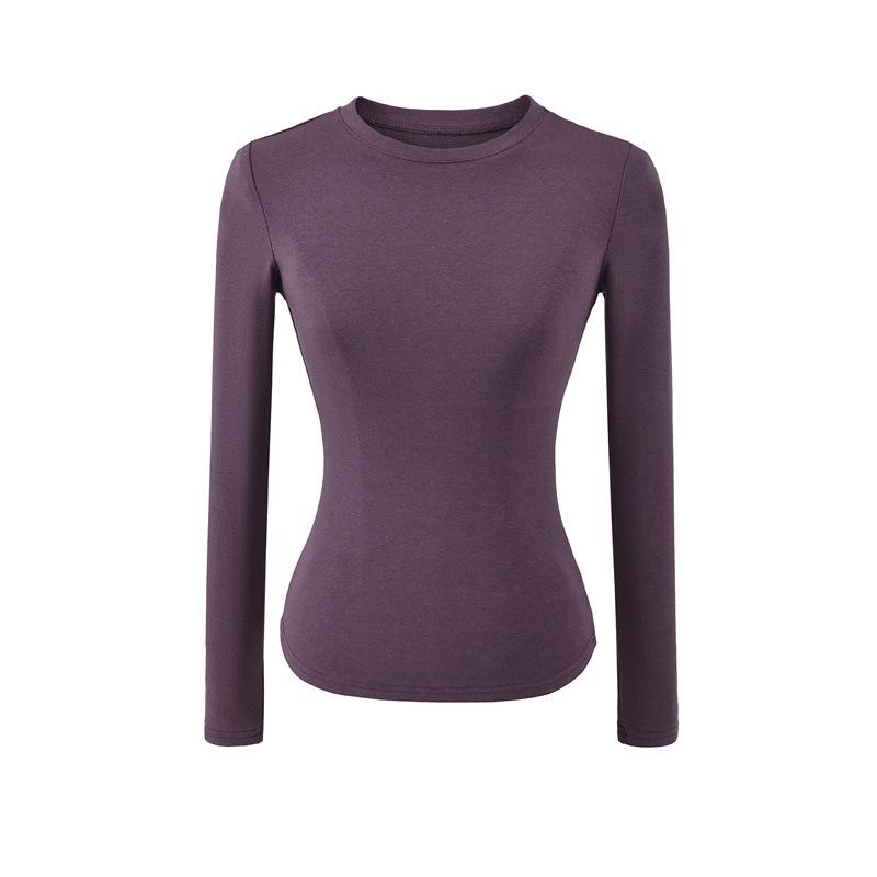 Spicy Girl Versatile Long-Sleeve Women's T-Shirt - Spring/Autumn, Comfortable Base Layer, Round Neck, Slim Fit