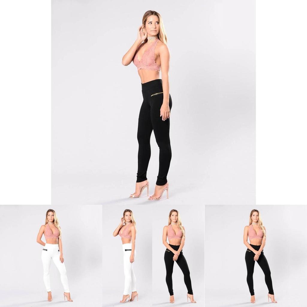 Sexy Women Casual Slim Skinny Pants With High Waist And Stretch Polyester Fabric
