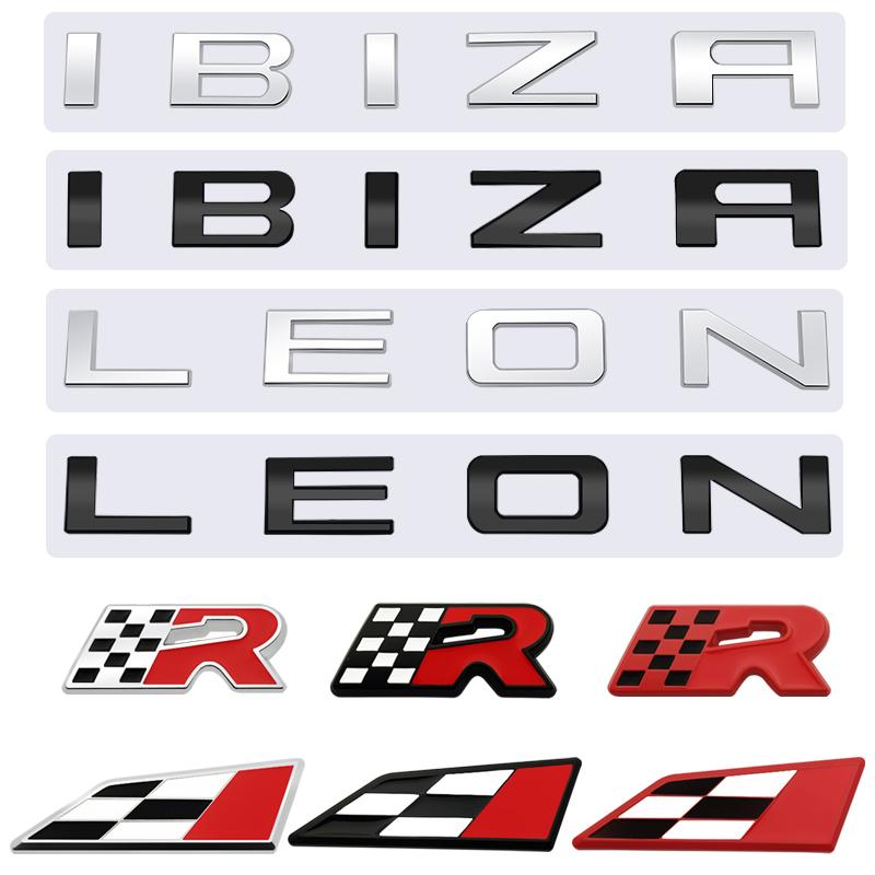 Car Accessories Metal Grille Emblem Rear Trunk Body Badge Sticker For Seat IBIZA Leon R Cupra Exeo Mii Tarraco Toledo Altea SH1