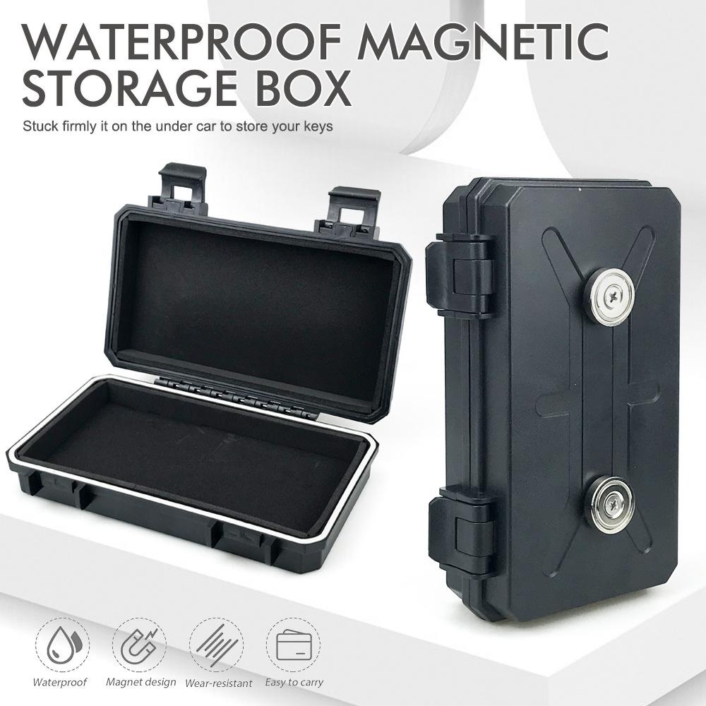 Under-Car Hidden Magnetic Storage Box, Waterproof Portable Tactical Tool Case for Camping