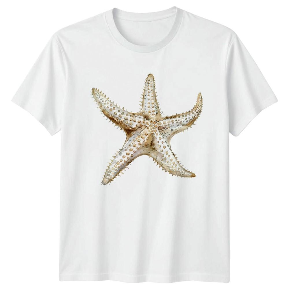 Starfish Watercolour TShirt Beach Birthday Gift For Him And Her S