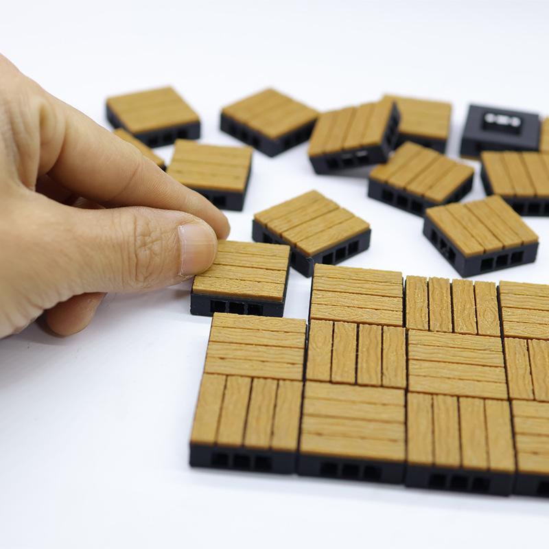 1/4Pcs 1:12 Dollhouse Flooring Simulation Outdoor Floor Bricks Miniature Modular Anti Corrosion Floor Mini Model Furniture Decor