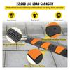 Rubber Speed Control Hump, Dual Channel, 2 Units, 72.8" Length, Supports Up to 22000 LBS, Dimensions 72.8 x 12.2 x 2.2, Suitable for Asphalt,