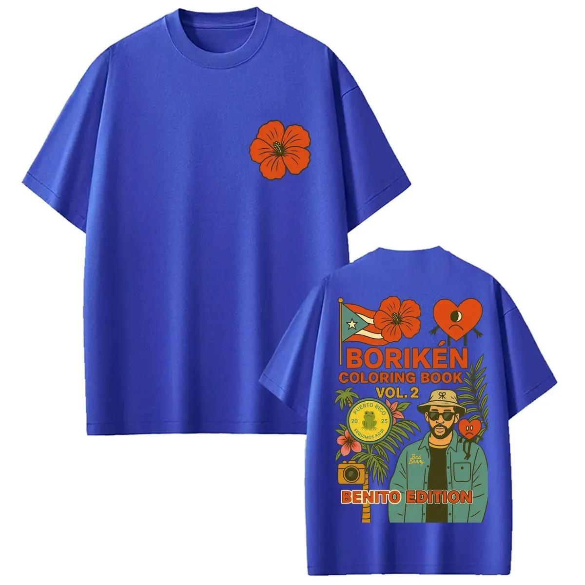 

2026 Rapper Bad Bunny T Shirt Debi Tirar Mas Fotos DTMF World Tour T Shirts Men Women Oversized Cotton Fashion Casual Short Sleeve XXXL