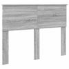 Bed Frame with Shelf Grey Sonoma 120 x 200 cm Engineered Wood