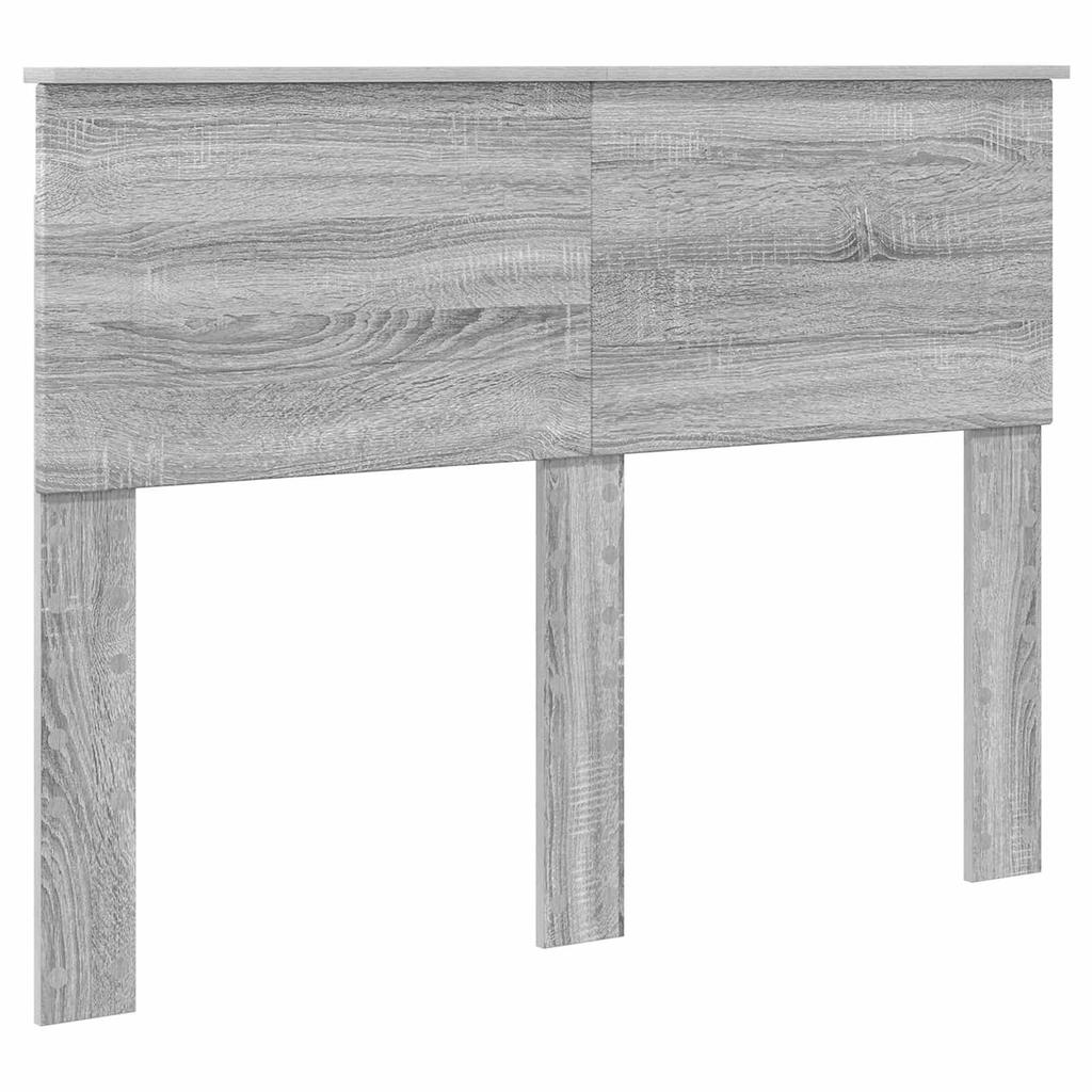 Bed Frame with Shelf Grey Sonoma 120 x 200 cm Engineered Wood