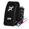 Waterproof White LED Rocker Switch for Light Bar Spot Lights 5P/7P ON-OFF-ON 12V/24V Heavy Duty for Car Boat Truck SUV 4x4 Hilux