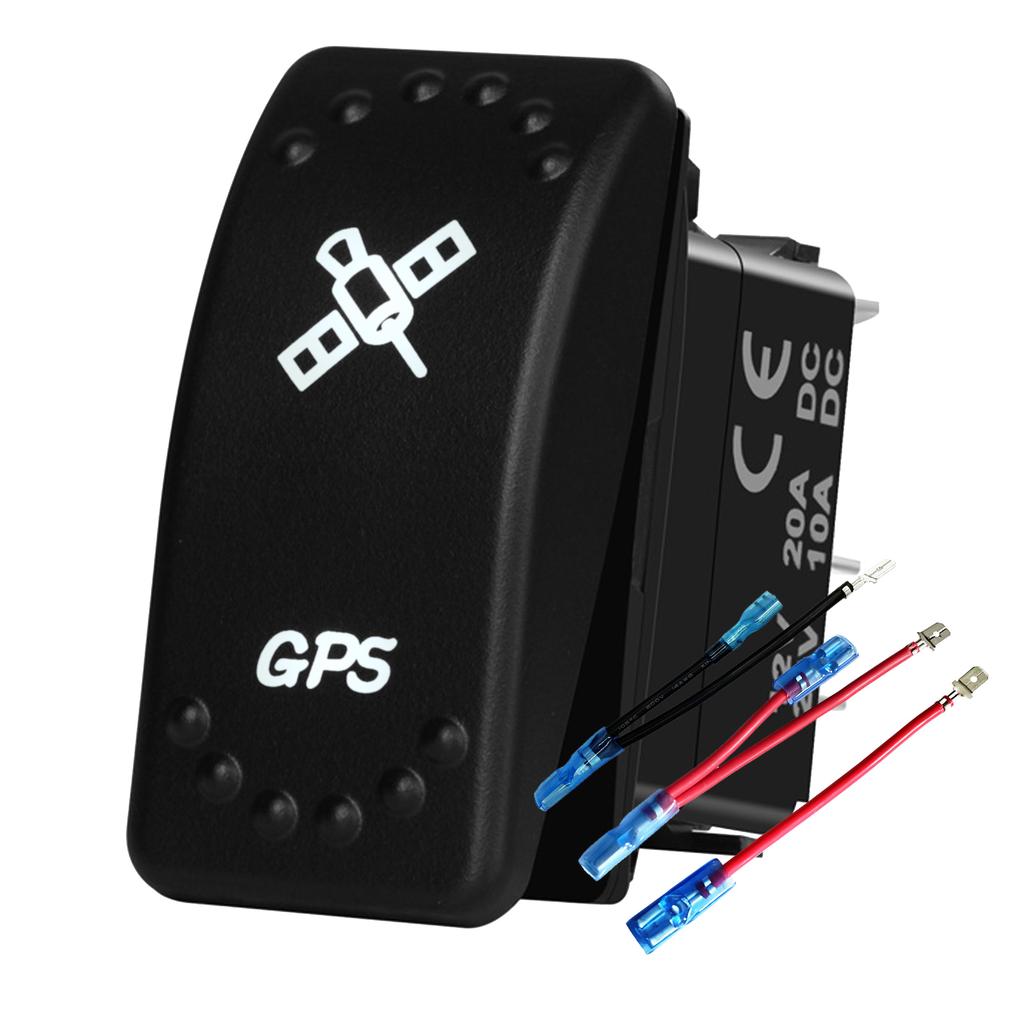 Waterproof White LED Rocker Switch for Light Bar Spot Lights 5P/7P ON-OFF-ON 12V/24V Heavy Duty for Car Boat Truck SUV 4x4 Hilux