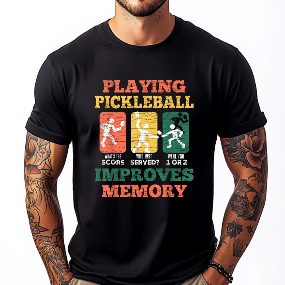 

Pickleball Player Paddleballplaying Pickleball Improves Memory Oversized T Shirt Youth Men s Shirts Casual - Men s Summer Cot... 5XL різнокольоровий