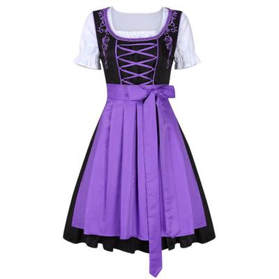 JIUJIU 3pcs/set Female Bavarian Traditional Dirndl Dress Elegant Dress for Beer Festival