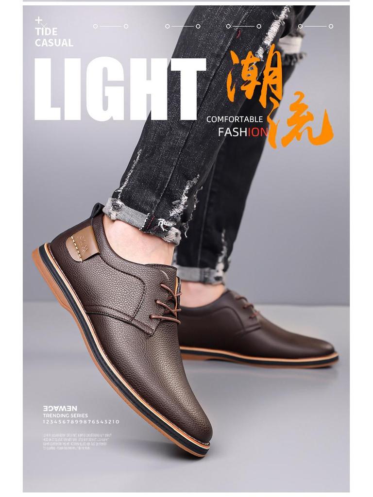 Zapatos Derby de Cuero Estilo Británico para Hombre Verano 2025 - Formales, Casuales, Suela Blanda, Tendencia Retro