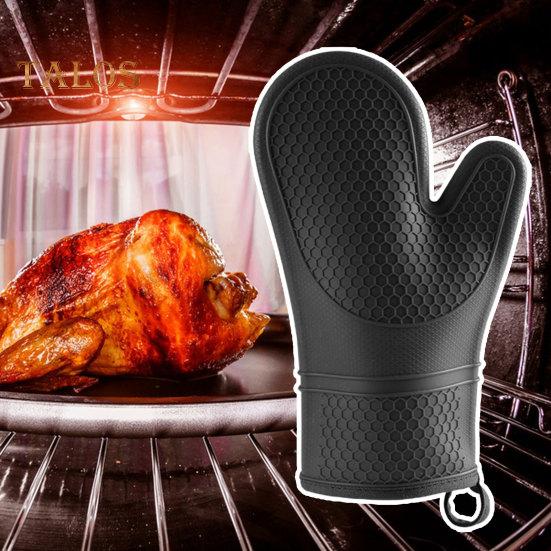 1Pc Heat Resistant Baking Glove Non-Slip Anti-Scald Oven Mitt for Microwave Cooking Baking Kitchen Use
