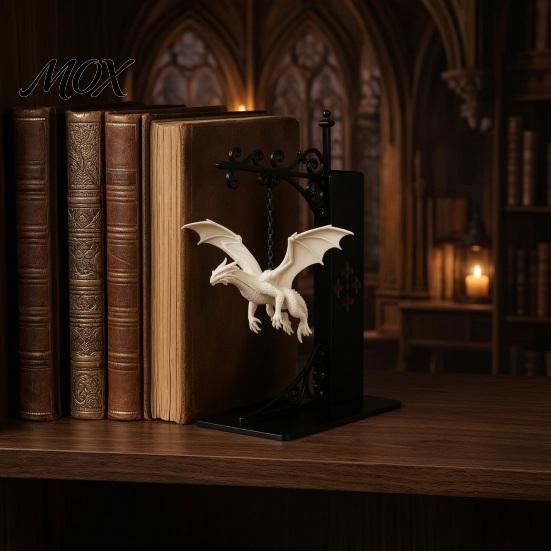 Drachen Buchstützen für Regale Fliegendes Bücherregal Licht, Dekorative Buchstütze Licht & Schreibtisch, Kreative Schreibtischaccessoires Skulptur Buchhalter, Schwer