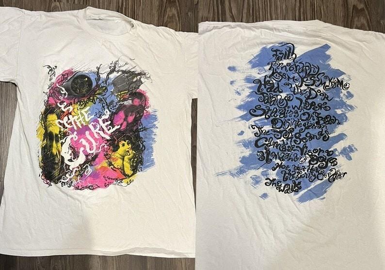 80s The Cure Graphic T-Shirt Vtg The Cure Rock Band Music Album Shirt Funny Gi XXXL
