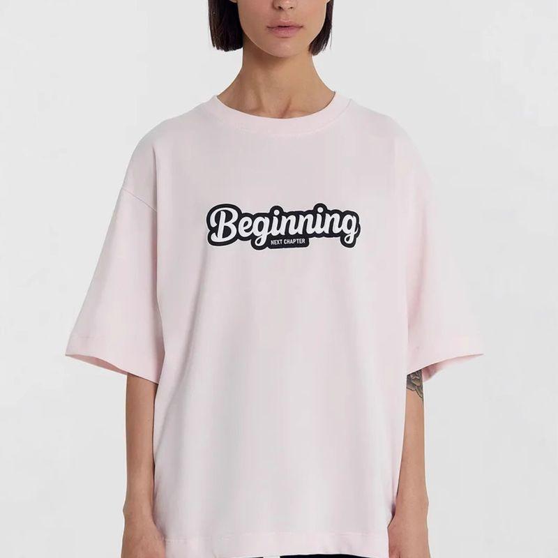 Western Style Fashion Casual Loose Print Short sleeve T-shirt Top Printed Cotton T-shirt Top