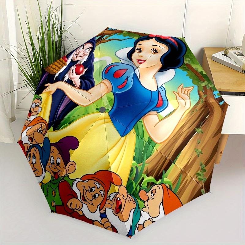 

Snow WhiteSeven Dwarfs Themed Automatic Opening and Closing Folding Umbrella, Reinforced 8 Ribs, Compact Travel Design, Fashionable Folding