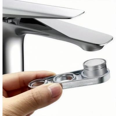 Universal Faucet Aerator Key Wrench, 6-in-1 Heavy-Duty Zinc Alloy Tool for Kitchen & Bathroom Spouts