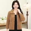 Strickjacke mit Knöpfen und Kragen aus Kunstmink: Stilvoller, warmer Herbst-/Winterpullover für Damen.