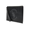 Burberry London Check Logo Pattern Fabric Clutch Bag Men Clutch Bag Dark-Charcoal 8022559