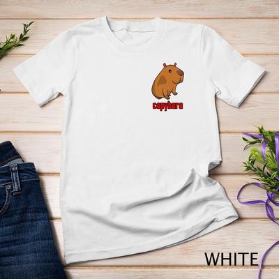 Amante de Capibara Bolsillo Lindo Niños Mujeres Camiseta Linda de Capibara Camiseta Unisex