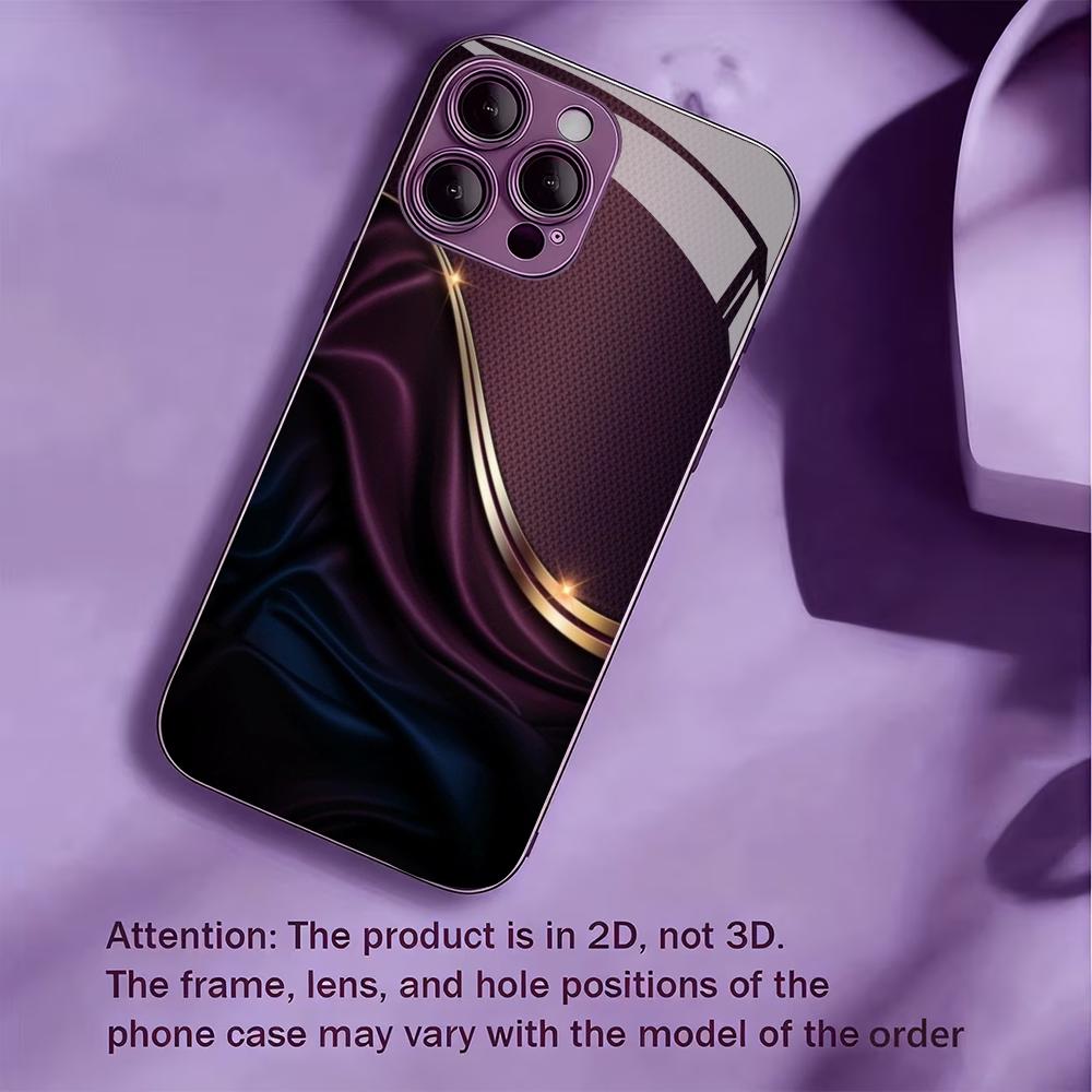 In Vogue New Hot-selling Protective Case Phone Case Metallic Paint Glass PhoneCase for iPhone 17 16 15 14 13 12 11pm Pro Plus