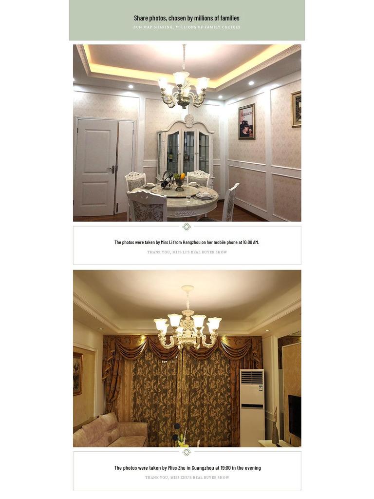 European Retro Resin Chandelier for Living Room, Restaurant, or Bedroom - Warm Atmosphere and Unique Style