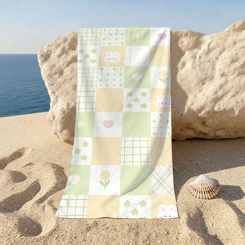 Kids Patchwork Towel Towels For Beaches Yoga Studios Gyms Hot Springs Swimming Pools And Picnics