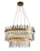 Napoka - Double Row Crystal Chandelier 60cm Gold Brass