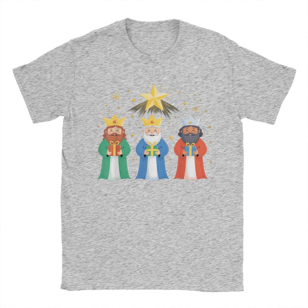 Vintage Three Kings Day Epiphany Celebration 2026 T-Shirts Men Cotton T Shirts Tres Reyes Magos Short Sleeve Tee Present merch
