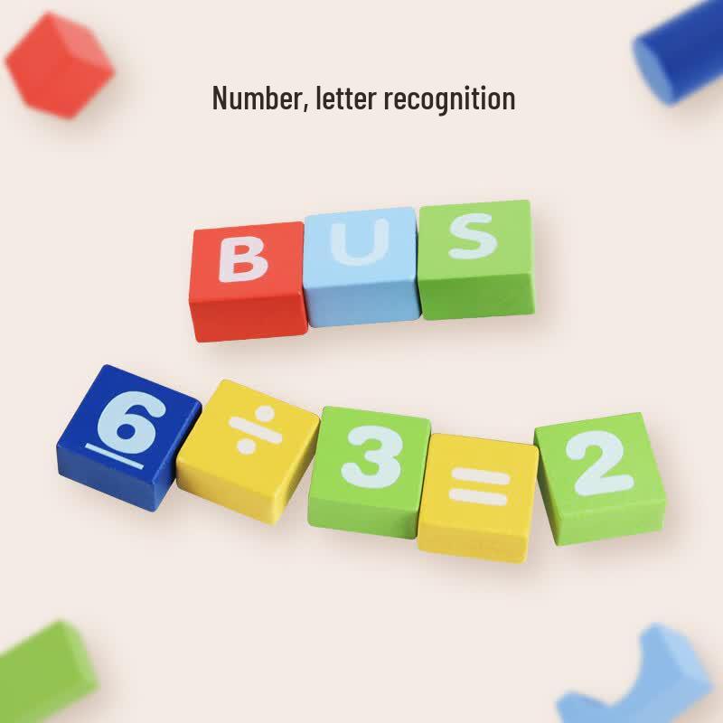 QZMEDU Large Particle Wooden Building Blocks