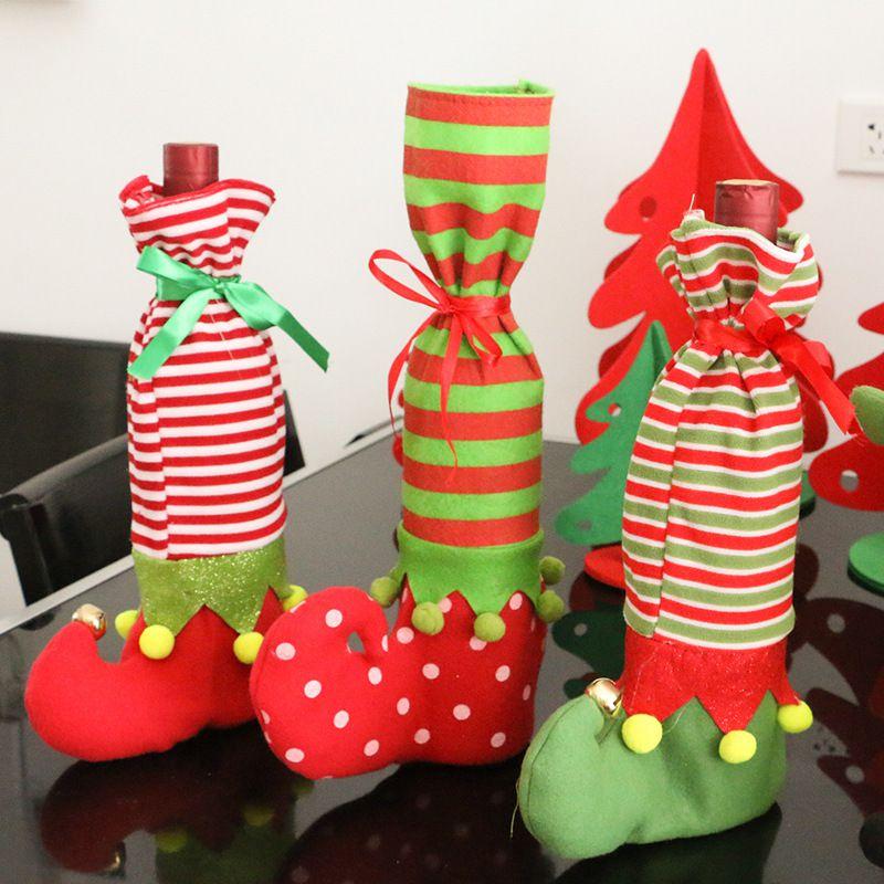 Charming Santa Pants Christmas Candy Bags For Festive Wine And Gift Giving