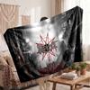 Slipknot Flannel Blanket, Custom Name Text Personalized Soft Throw Blanket Home Decor Gift