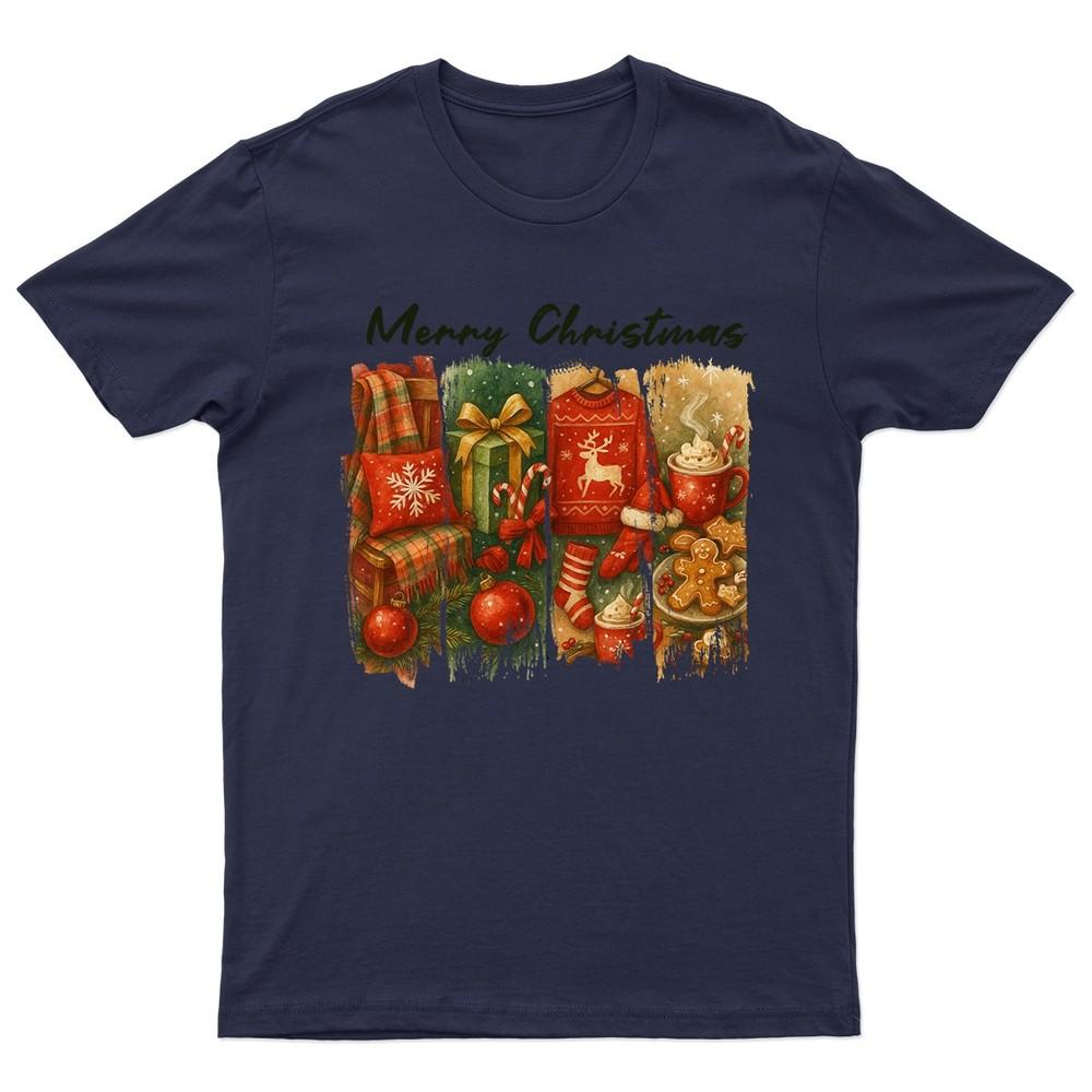 Merry Christmas Festive Holiday TShirt Unisex Gift Retro Seasonal Funny Xmas a