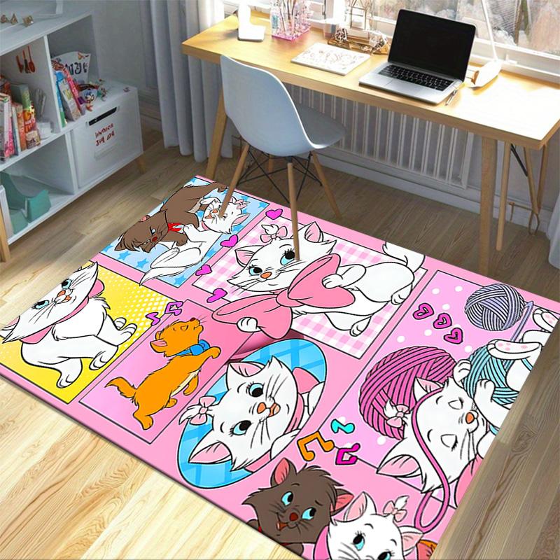 Artemis Cats Pink World Carpet For Playroom Bedroom Living Room Sofa Home Decorkids Game Area Rug Nonslip Floor Mat