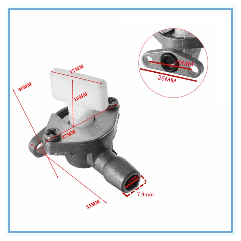Black/White 47cc 49cc Carburetor Fuel Tap Switch For Minimoto ATV Quad Mini Moto Dirt Bike