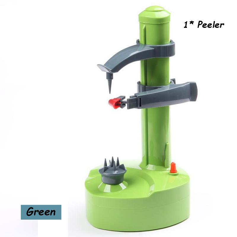 2024 Electric Spiral Fruit Vegetable Potato Apple Peeler Cutter Slicer Battery Operated with Charger Eu Plug Kitchen Tool Gadget