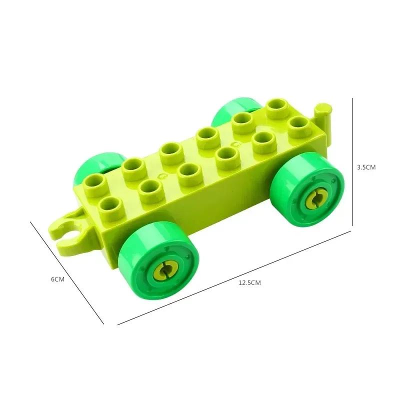 Big Building Blocks Compatible Large Bricks Road Plate Car Parking Pole Fuel Station City Traffic Kids Educational Creative Toys