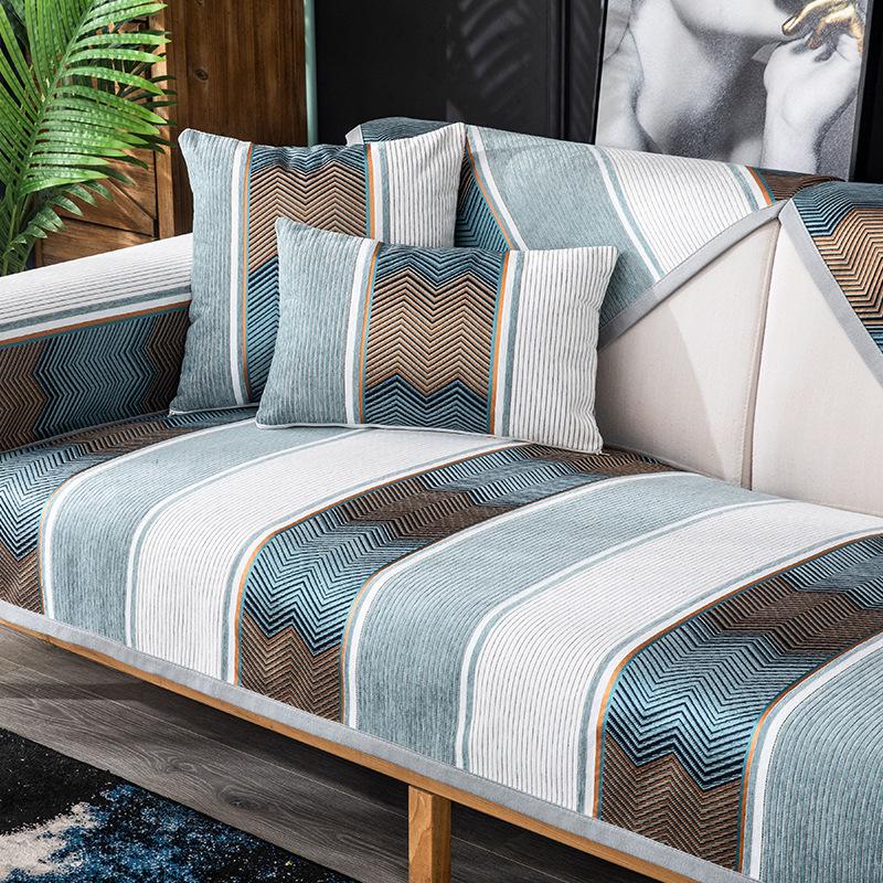 

Подушка для дивана из синели, универсальная, простая, современная, универсальная, на все времена, легкая, роскошная, высокого класса, летняя нескользящая подушка 90*210