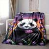 1pc Panda Flower Garden Blanket - Lightweight Flannel Fleece with Digital Printing, Soft Warm for Sofa, Travel, Camping, Office yy251018302