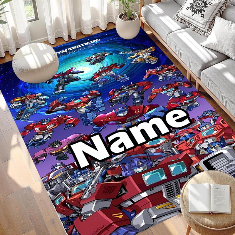 Custom Name Personalized American Science Print Carpet, Versatile Home Decor Rug, for Playroom, Apartment, Balcony, Entryway, Hallway Gift